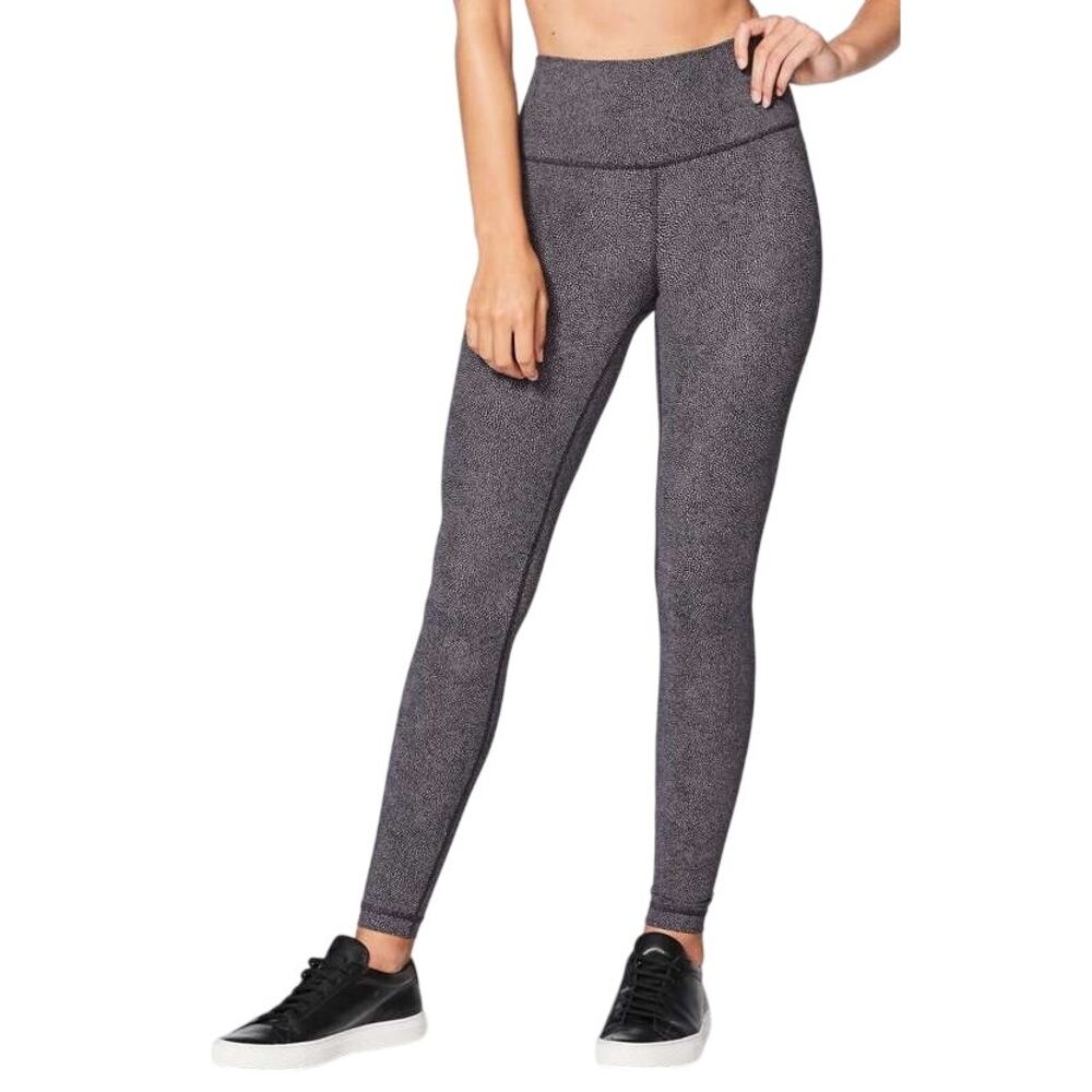 Lululemon Wunder Under 25" Heathered Gray High Rise Leggings Size 2